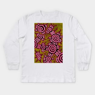 Aboriginal Art - You Belong Kids Long Sleeve T-Shirt